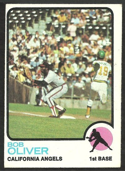 California Angels Bob Oliver 1973 Topps Baseball Card #289 vg/ex