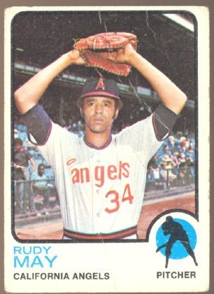 California Angels Rudy May 1973 Topps Baseball Card #102 fair/good