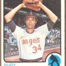 California Angels Rudy May 1973 Topps Baseball Card # 102 fair/good