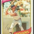 Cleveland Indians Tom Veryzer 1980 Topps Baseball Card #276