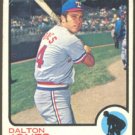 Texas Rangers Dalton Jones 1973 Topps Baseball Card # 512 g/vg