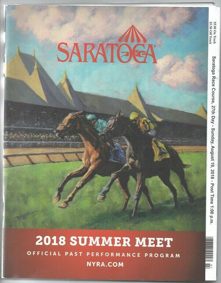 Saratoga Race Course 2018 Program w/ Monmouth Park and Del Mar