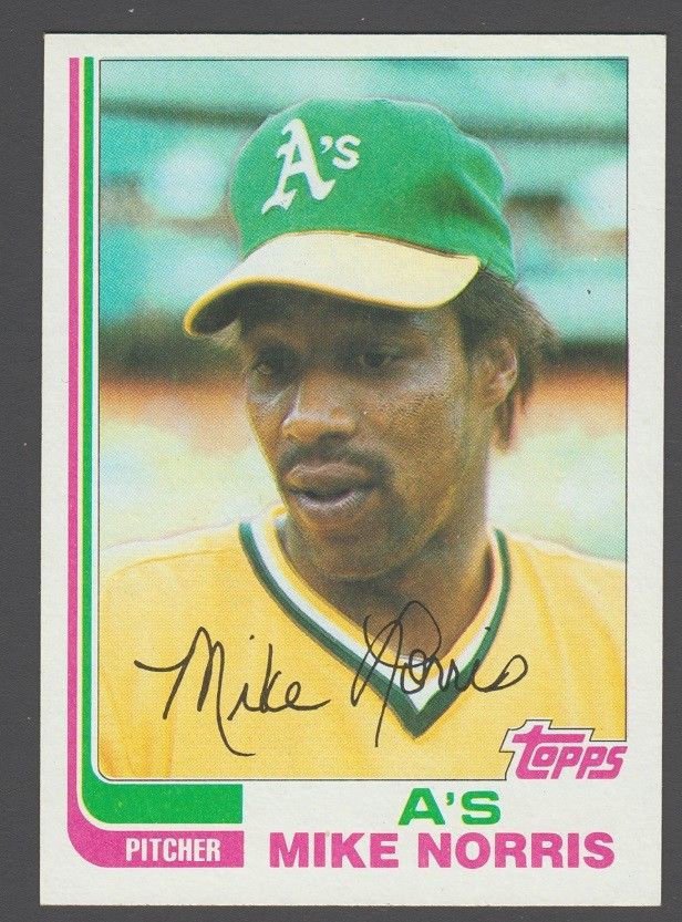 Oakland Athletics Mike Norris 1982 Topps Baseball Card 370 nr mt