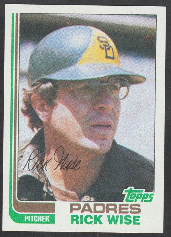 San Diego Padres Rick Wise 1982 Topps Baseball Card #330 nr mt