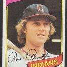 Cleveland Indians Ron Pruitt 1980 Topps Baseball Card 13 nr mt