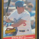 Los Angeles Dodgers Steve Sax 1986 Donruss Highlights 50 Player of the Month nm