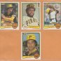 1981-1983 Donruss Pittsburgh Pirates Team Lot Willie Stargell Dave Parker Bill Madlock Johnny Ray RC