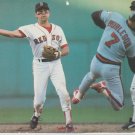 Boston Red Sox Spike Owen Turning 2 vs Anahiem Angels 1987 Pinup Photo 8x10