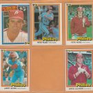 1981-1984 Donruss Philadelphia Phillies Team Lot Pete Rose Steve Carlton Julio Franco RC Luzinski