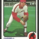 Philadelphia Phillies Darrell Brandon 1973 Topps Baseball Card 326 ex/nm