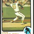 Oakland Athletics Dave Hamilton 1973 Topps Baseball Card 214 nr mt