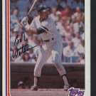 New York Yankees Bob Watson 1982 Topps Baseball Card 275