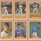 1982 Fleer New York Mets Team Lot 26 Mookie Wilson Lee Mazzilli Rusty Staub Dave Kingman