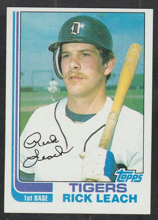 Detroit Tigers Rick Leach 1982 Topps Baseball Card 266 nr mt