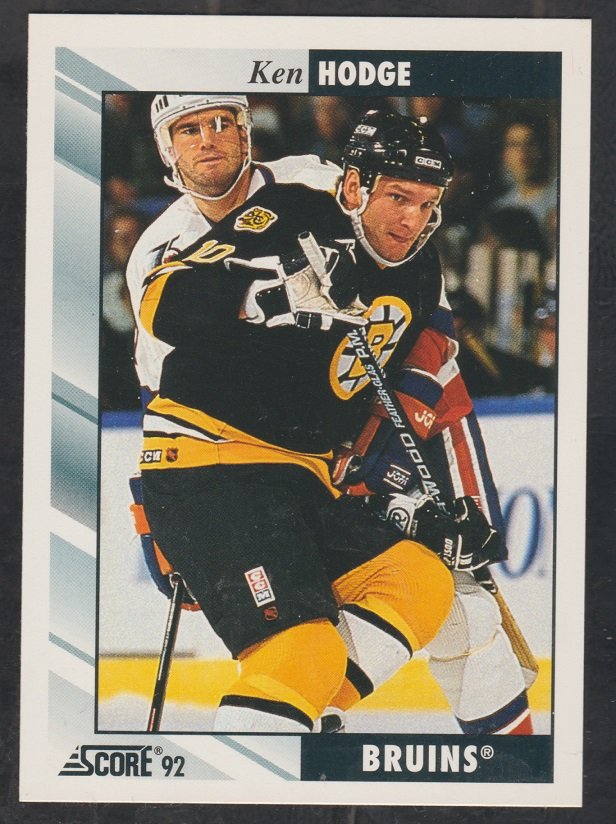 Boston Bruins Ken Hodge 1992 Score Hockey Card 274 nr mt