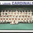 ST LOUIS CARDINALS TEAM CARD 1973 TOPPS # 219 VG