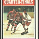 NEW YORK RANGERS vs MONTREAL CANADIENS STANLEY CUP QUARTER-FINALS 1974 TOPPS # 210 EX