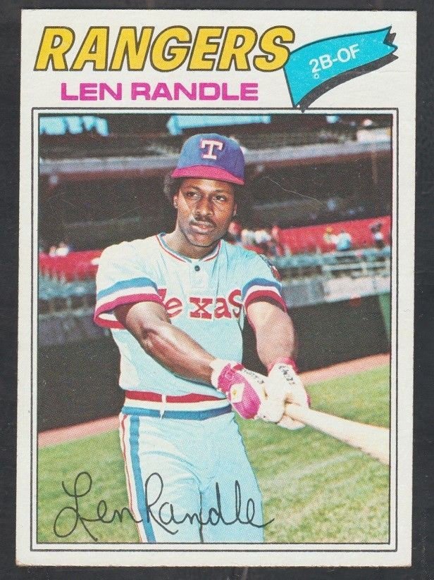 Texas Rangers Len Randle 1977 Topps Baseball Card 196