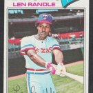 Texas Rangers Len Randle 1977 Topps Baseball Card 196
