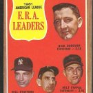 ERA Leaders New York Yankees Detriot Tigers Indians Orioles 1962 Topps #55 nm