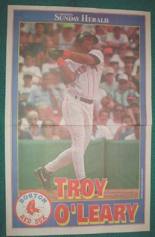 Boston Red Sox Troy O'Leary Batting 1995 Boston Herald Poster