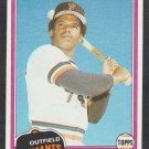 San Francisco Giants Max Venable 1981 Topps Baseball Card 484 nr mt