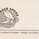 1972 Denver Spurs Western Hockey League WHL Logo Envelope Souvenir Price List