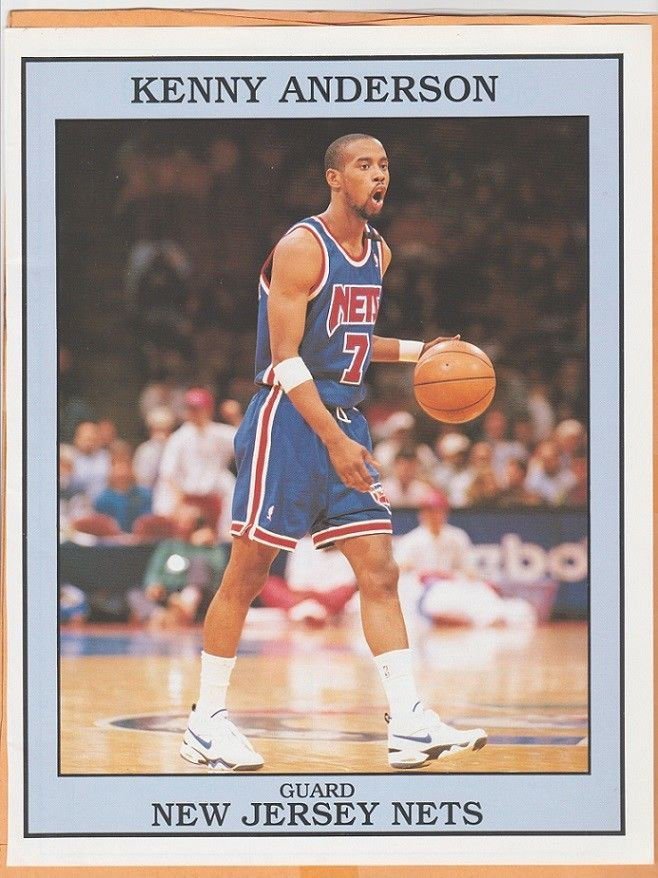 New Jersey Nets Kenny Anderson 1995 Pinup Photo 8x10