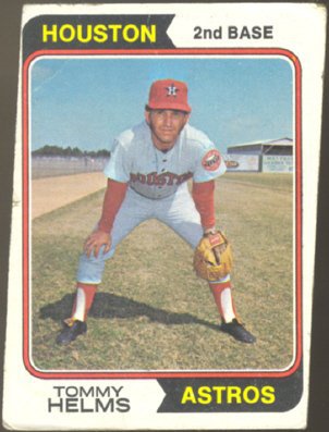 HOUSTON ASTROS TOMMY HELMS 1974 TOPPS # 67 F/G