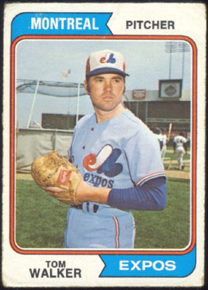 MONTREAL EXPOS TOM WALKER 1974 TOPPS # 193 G