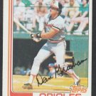 Baltimore Orioles Dan Graham 1982 Topps Baseball Card 37 nr mt