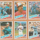 1985 Topps Montreal Expos Team Lot 12 Andre Dawson Terry Francona Tim Wallach