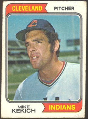 CLEVELAND INDIANS MIKE KEKICH 1974 TOPPS # 199 G