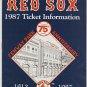 Boston Red Sox 1987 Ticket Information Brochure Roger Clemens Bill Buckner Logo Envelope
