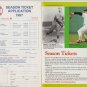 Boston Red Sox 1987 Ticket Information Brochure Roger Clemens Bill Buckner Logo Envelope