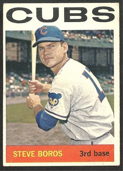CHICAGO CUBS STEVE BOROS 1964 TOPPS # 131 VG