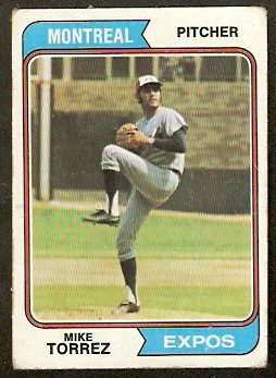 MONTREAL EXPOS MIKE TORREZ 1974 TOPPS # 568 G/VG