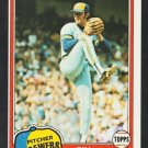 Milwaukee Brewers Bill Travers 1981 Topps Baseball Card 704 nr mt