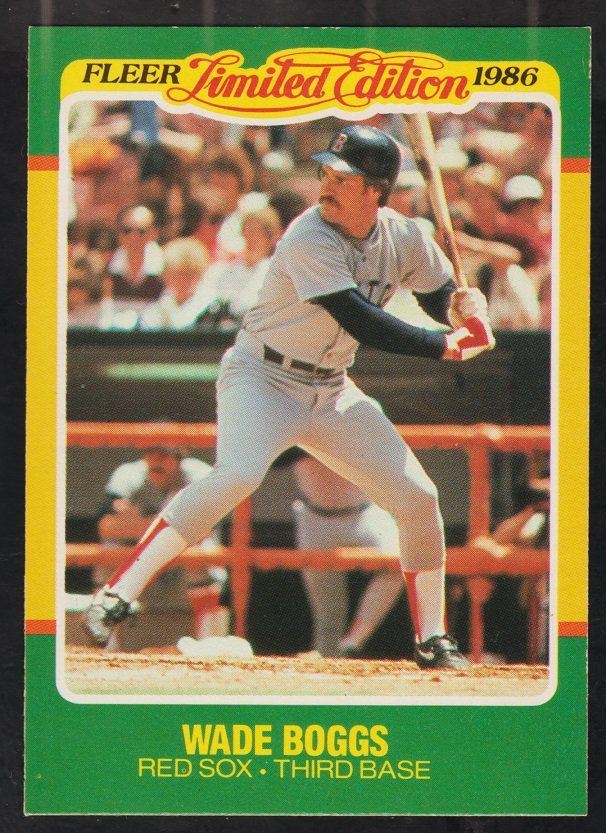 Boston Red Sox Wade Boggs 1986 Fleer Limited Edition Baseball Card 4