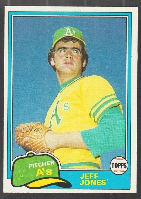 Oakland Athletics Jeff Jones 1981 Topps Baseball Card 687 nr mt