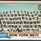 New York Mets Team Card Joe Torre 1981 Topps Baseball Card 681 nr mt