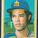 Seattle Mariners Manny Sarmiento 1981 Topps Baseball Card 649 nr mt