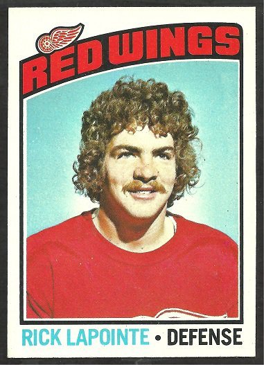 DETROIT RED WINGS RICK LAPOINTERC ROOKIE CARD 1976 TOPPS # 48 ex/nm