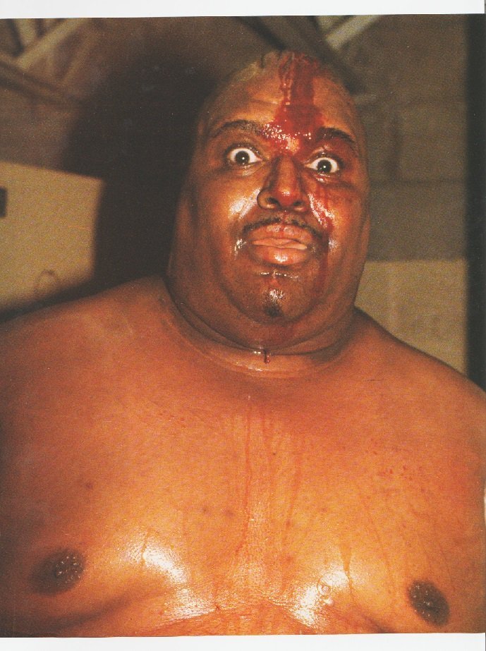 Abdullah the Butcher 1986 Pinup Photo WWE Hall of Fame Inductee