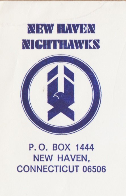 1972 New Haven NightHawks Logo Envelope AHL American Hockey League Connecticut