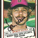 BOSTON RED SOX TOM HOUSE AUTOGRAPH SIGNED 1976 TOPPS # 231T