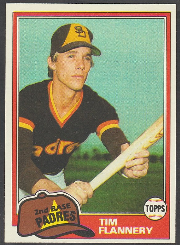 San Diego Padres Tim Flannery 1981 Topps Baseball Card 579 nr mt