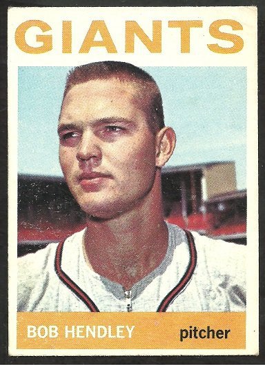 SAN FRANCISCO GIANTS BOB HENDLEY 1964 TOPPS # 189 VG