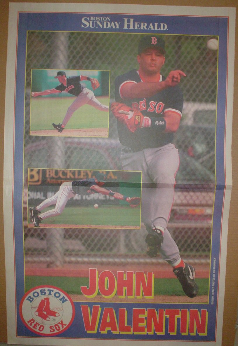 Boston Red Sox John Valentin 1995 Newspaper Poster