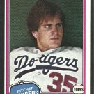 Los Angeles Dodgers Bob Welch 1981 Topps Baseball Card 624 nr mt